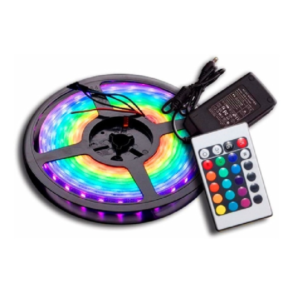 Tira Led Rgb 5050 300 Led 5mt Exterior Fuente Control Remoto