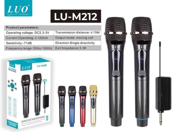 Micrófono Doble LUO LU-M212 Inalambrico - Image 2