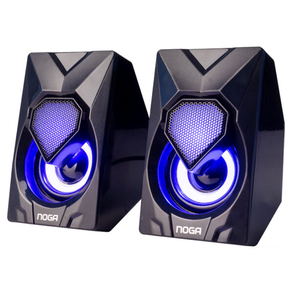 Parlante NOGA PC Multimedia 2.0 LEDS NG-502P - Image 2