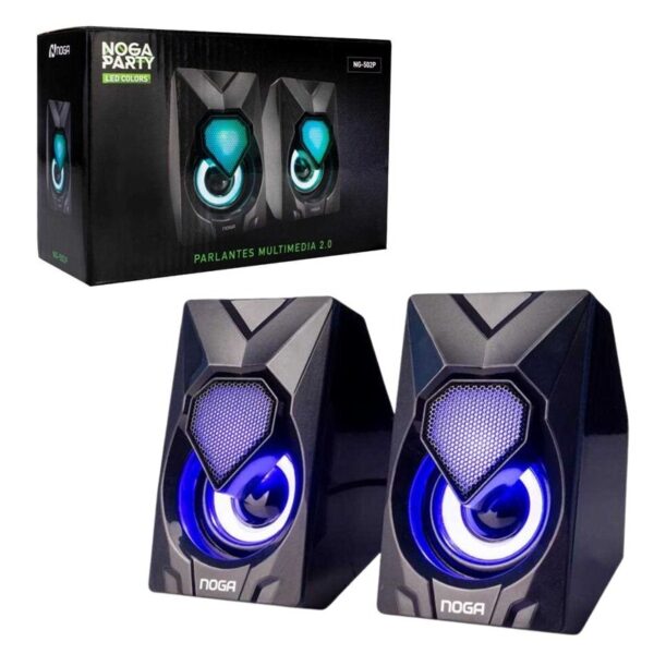 Parlante NOGA PC Multimedia 2.0 LEDS NG-502P