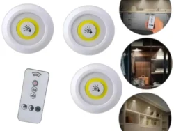 Set 3 Foco Luz Led 3W con control Remoto LD-3 EA-492 G2307/ALP-1025