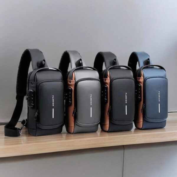 Mochila Bandolera Cruzada Impermeable Antirrobo +usb Premium - Image 2