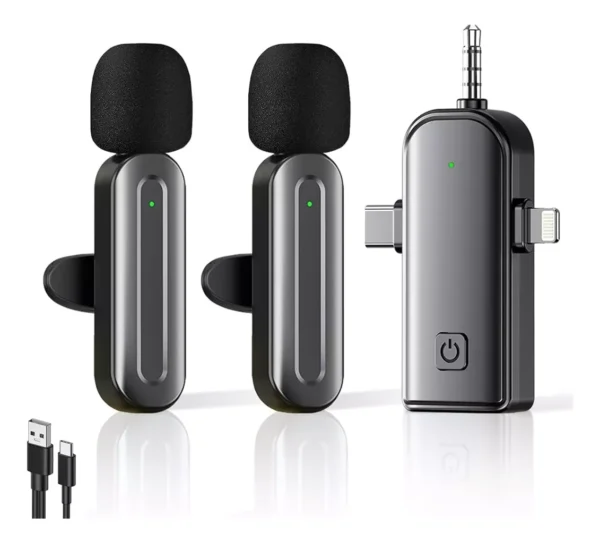 Micrófono Inalámbrico LUO LU-B23 Iphone, Auxiliar y Tipo C