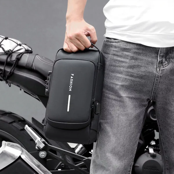 Mochila Bandolera Cruzada Impermeable Antirrobo +usb Premium - Image 6