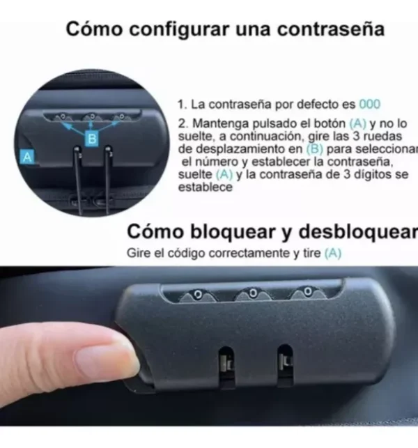 Mochila Bandolera Cruzada Impermeable Antirrobo +usb Premium - Image 9