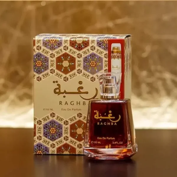 Perfume Lattafa Raghba for Women EDP 100ML + Perfume Spay - Image 2