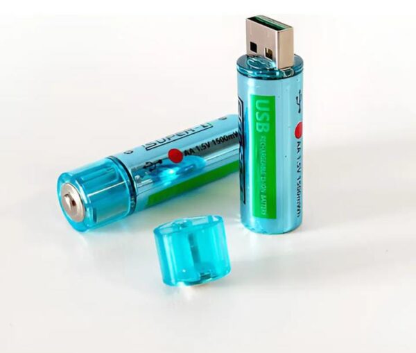 Pila Deleex Aa 1.5v Usb Cilíndrica Recargble