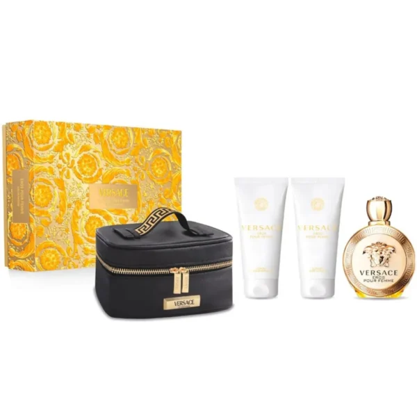 Set Versace Eros Pour Femme EDP 100 ml + Body Lotion 100 ml + Shower Gel 100 ml + Neceser