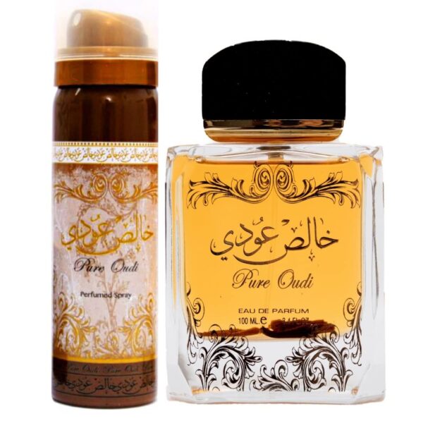 Perfume Lattafa Pure Oudi 100ml Unisex + Desodorante - Image 3