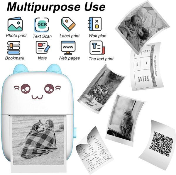 Mini impresora térmica de bolsillo Bluetooth Gatito - Image 3
