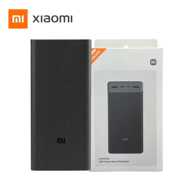 Cargador Portátil Xiaomi Usb Tipo C 30.000 Negro 18w