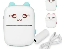 Mini impresora térmica de bolsillo Bluetooth Gatito