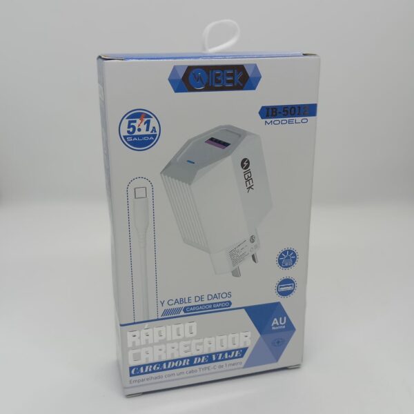 Cargador Ibek Tipo C 5.1a 3.0 IB-5012 - Image 4