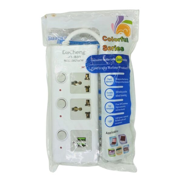 Alargue con 2USB Dacheng NO.B38