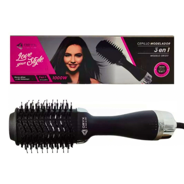 Cepillo Electrico Secador Alizador Voluminizador 3 En 1 Oryx Color Negro - Image 4