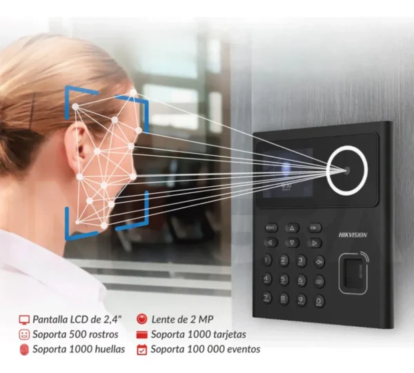 Reloj De Control De Horario Hikvision Ds-k1t320mfwx 220v - Image 2