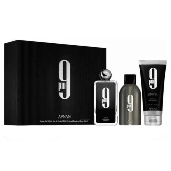 Set Afnan 9PM 100ML EDP + DESODORANTE 150ML + Gel de ducha 150 ml - Image 3