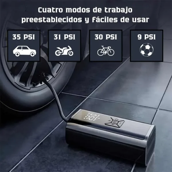 Compresor de aire mini a batería portátil HiMK MK-216 - Image 3