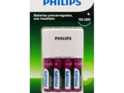 Cargador de pila Philips SCB2445NB 110V/240V Con 4 Pilas Philips AA