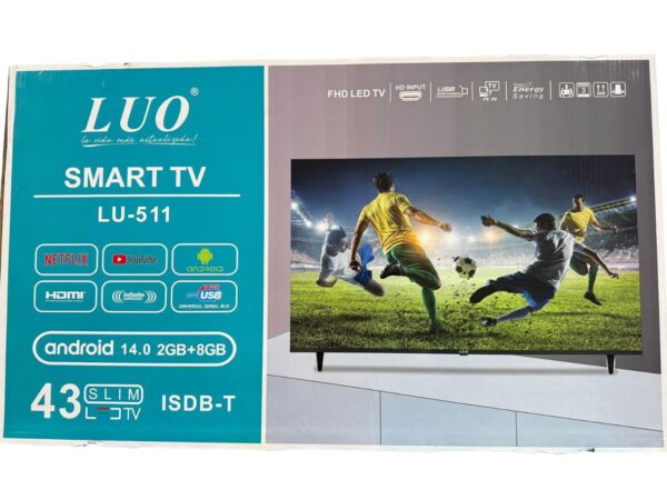 Smart Tv Luo 43" LU-511 Android 8GB + 2GB