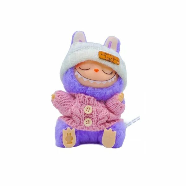 Llavero Muñeco Labubu con Ropa de Lana
