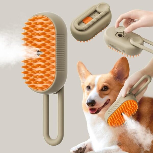 Cepillo Vapor Gatos Perros Sacapelo Cardina Recargable 3 en 1 - Image 2