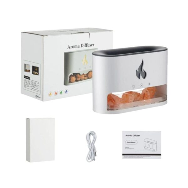 Humidificador De Vapor Diseño De Chimenea Y Difusor Fuego Caja Blanca