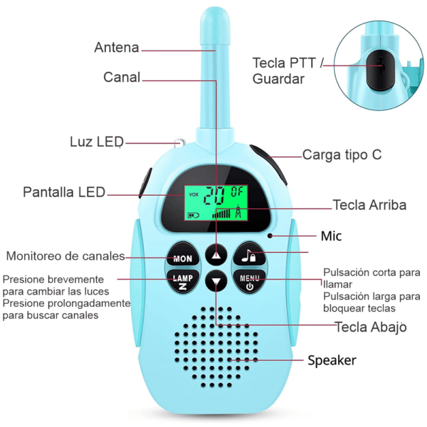 Walkie Talkie Infantil Handys Para Niños Juguete 4875 - Image 4