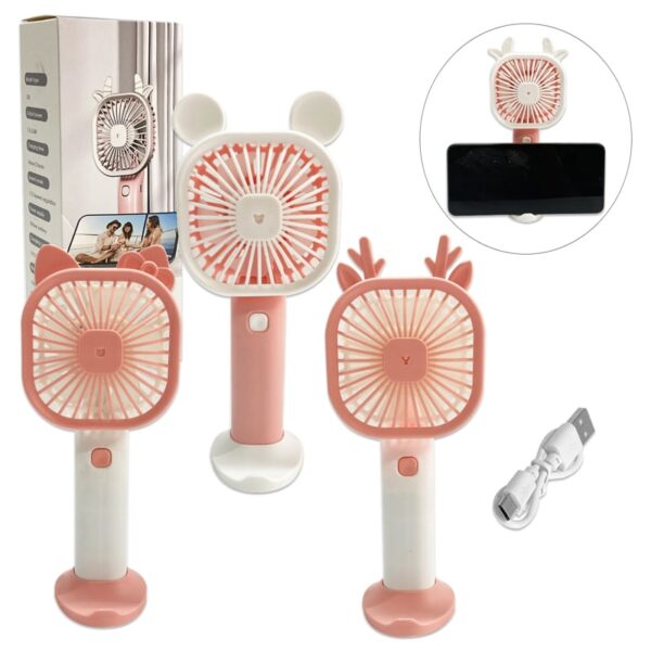 Ventilador Mini Recargable Mesa Oficina Portátil Base Model 135
