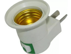 Adaptador Porta Lámpara Foco Común A Toma 220v Interruptor Caja 20u.