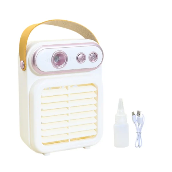 Ventilador Portátil Retro 3 Velocidades Apto Perfume
