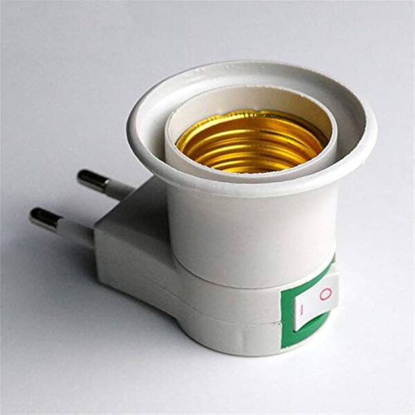 Adaptador Porta Lámpara Foco Común A Toma 220v Interruptor Caja 20u. - Image 2