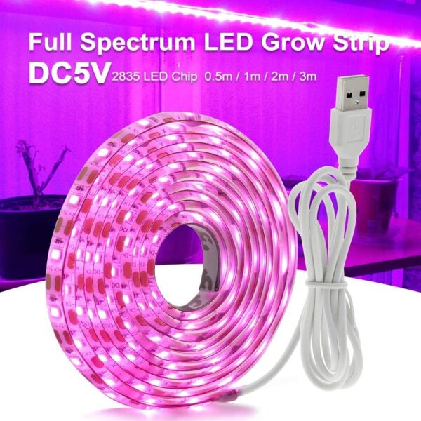 Tira Led Para Cultivo USB Phytolamps LED 5V 2835 3mt - Image 3
