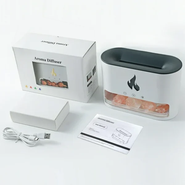 Humidificador De Vapor Diseño De Chimenea Y Difusor Fuego Caja Blanca - Image 4