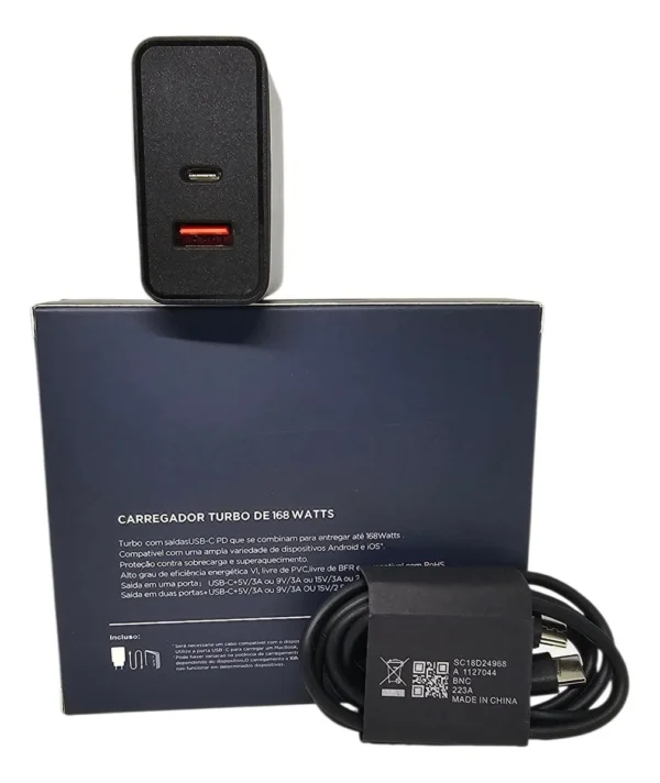 Cargador Motorola 168w Duo Turbo Power Entrada C Y USB - Image 2