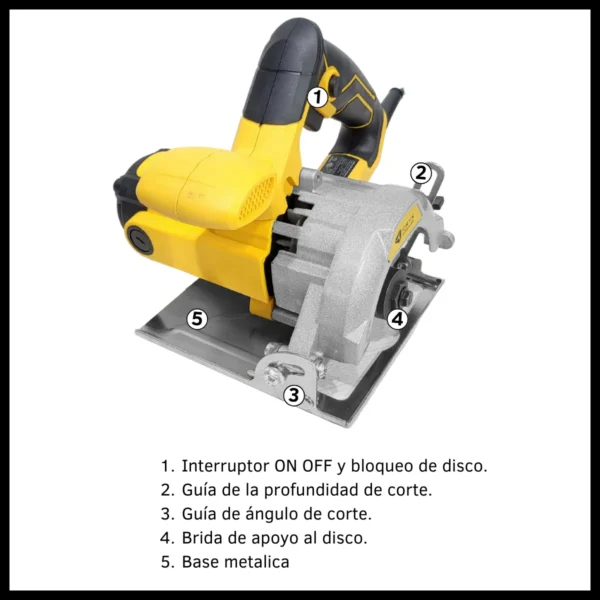Cortadora De Cerámica Eléctrica Disco 125mm 1400w 11000 Rpm Oryx OR-MC125 - Image 5