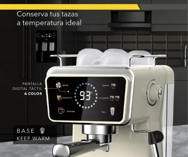 Cafetera Expresso Digital Capsulas 1,5 L 1350 W Color Crema Suono - Image 3