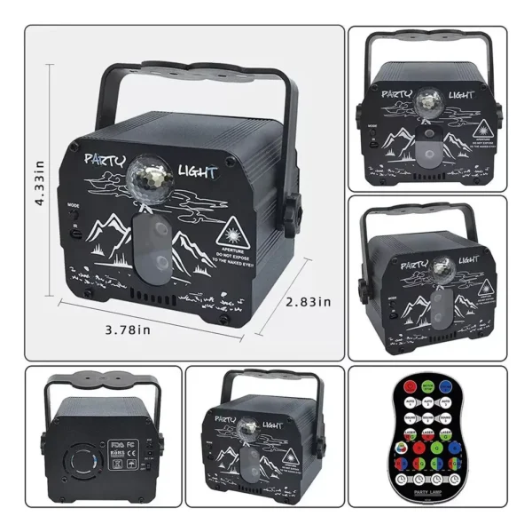 Proyector De Luces Láser Activadas LUO LU-2115 Multipunto Party Light - Image 2