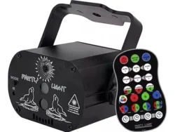 Proyector De Luces Laser Activadas LUO LU-2115 Multipunto Party Light