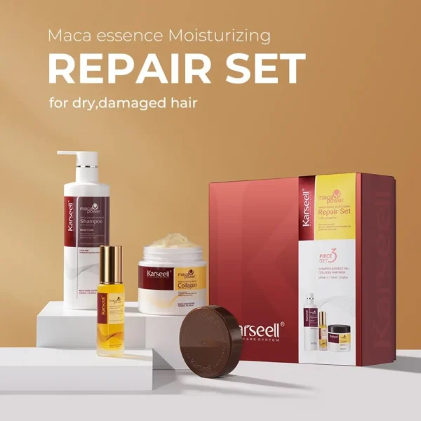 Set De Tratamiento Capilar Karseell Collagen Deep Repair Para Cabello Dañado X3 Piezas - Image 4
