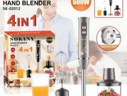 Mini Pimer Mixer Batidora De Inmersión 4 En 1 Sokany