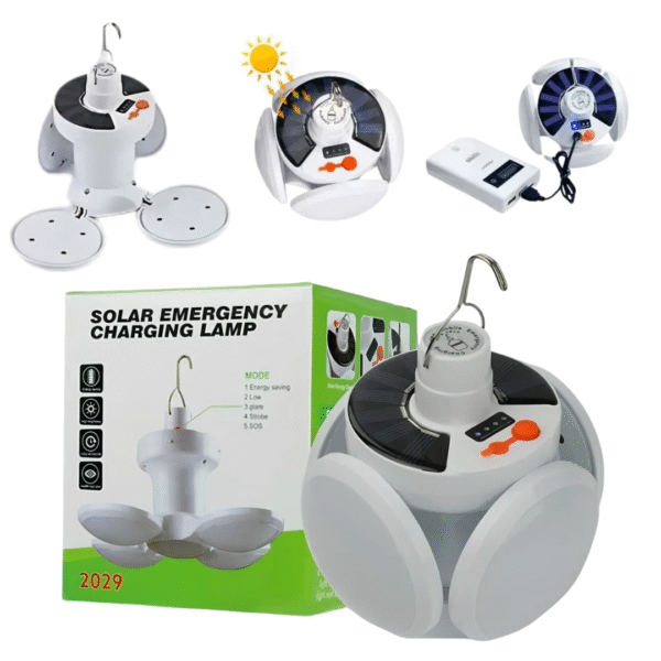 Lámpara solar 5 aspas usb JP8801