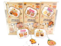 Auricular Inalámbrico Con Funda Acrilica Labubu/Capibara QL-619P/L