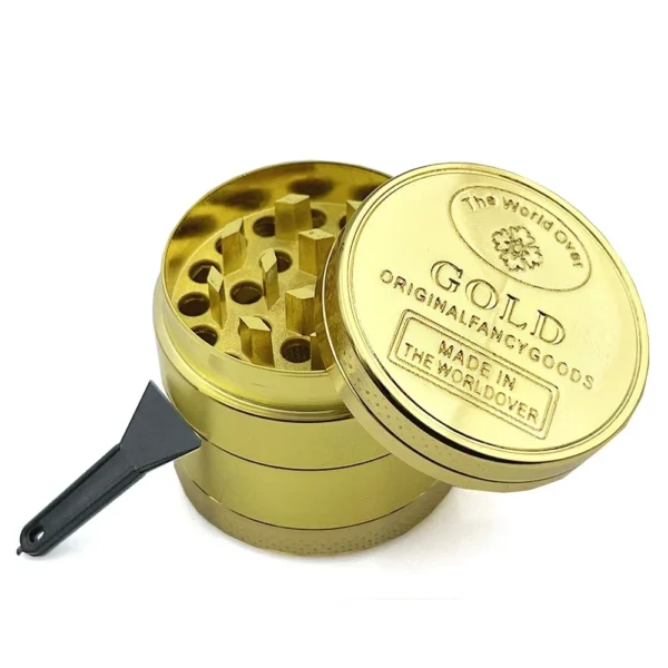 GRINDER picador oro dorado 3 pisos con espatula