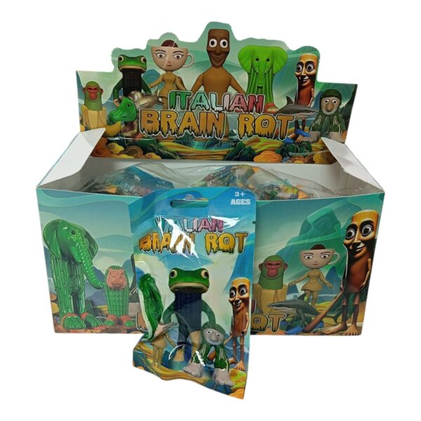 Caja De Bolsas  De Figuras Sorpresas 24u. Brain Rot Italian