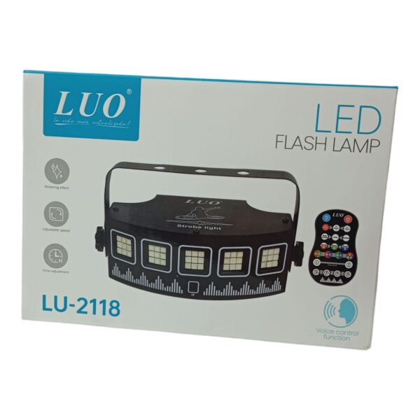 Luz Estroboscópica Usb Dj Com Controle Remoto Para Festas LUO LU-2118 - Image 6