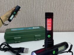 Linterna Recargable Con Zoom LUO LU-325