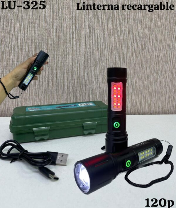 Linterna Recargable Con Zoom LUO LU-325