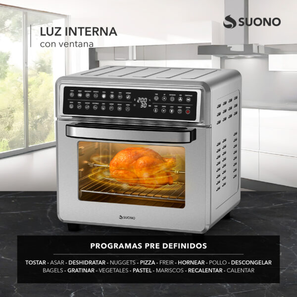 Horno Air Fryer 23L 1700W Con 16 Funciones y Control Digital - Image 2