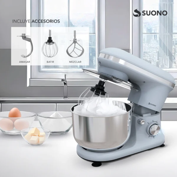 Batidora Planetaria Suono Amasadora 4.5 L 3 En 1 1000w Garantía 12 Meses Suono! - Image 3